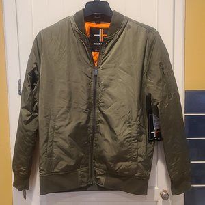 Men's Bomber Jacket Utility Pocket on Sleeve New